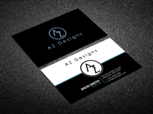 Visitenkarten-Design von Verified artistry (Design garden) für AZ Designs | Design: #10751140