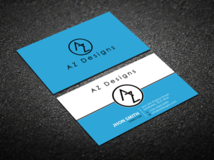 Visitenkarten-Design von Verified artistry (Design garden) für AZ Designs | Design: #10751142