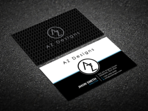 Visitenkarten-Design von Verified artistry (Design garden) für AZ Designs | Design: #10751143