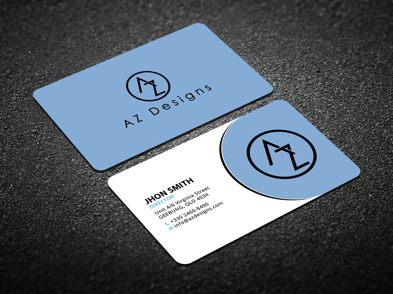 Business Card Design by Verified artistry (Design garden) for AZ Designs | Design #10751150