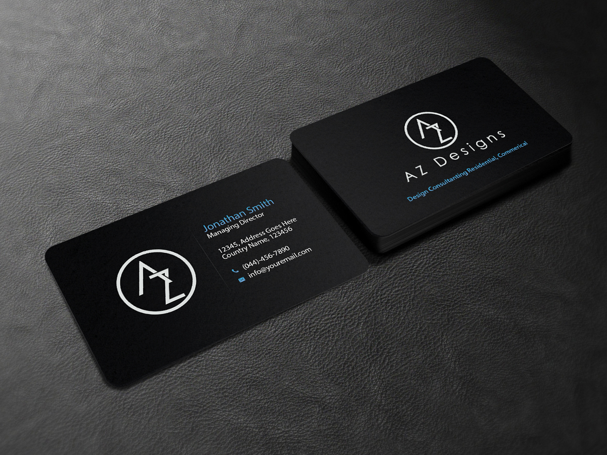 Visitenkarten-Design von Creations Box 2015 für AZ Designs | Design #10744169