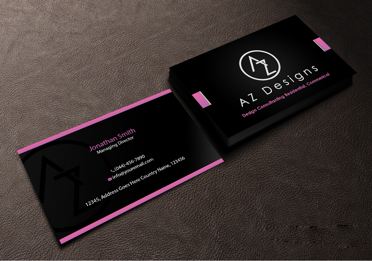 Business Card Design by Creations Box 2015 for AZ Designs | Design #10744172