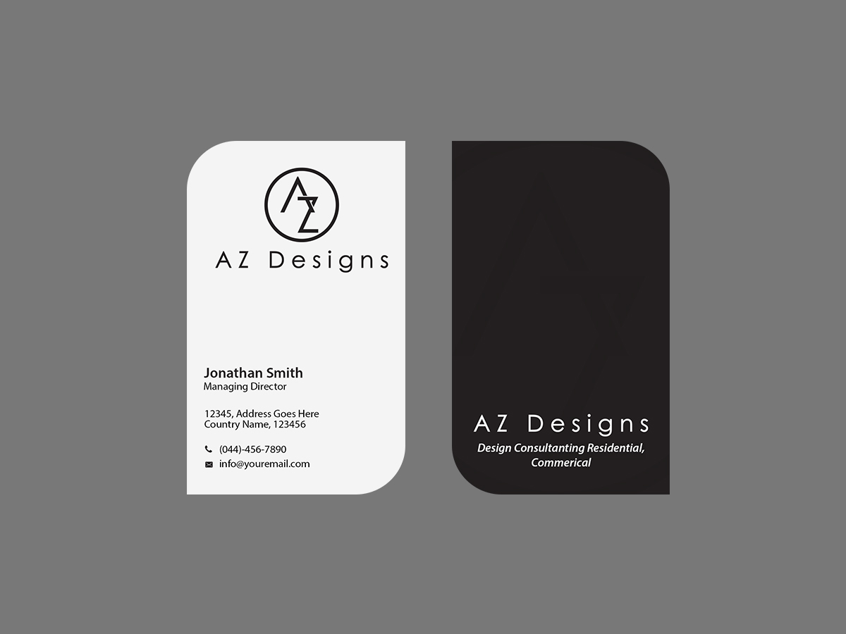 Business Card Design by Creations Box 2015 for AZ Designs | Design #10744177