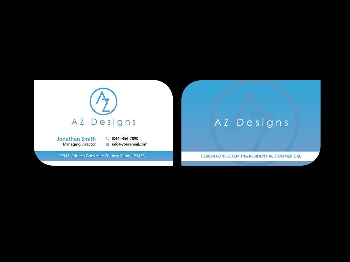 Design de Carte de Visite par Creations Box 2015 pour AZ Designs | Design #10744180