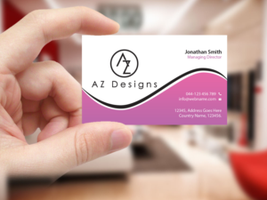 Business Card Design by Creations Box 2015 for AZ Designs | Design: #10744183