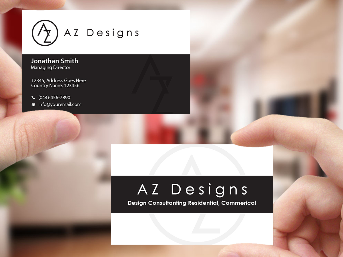 Design de Carte de Visite par Creations Box 2015 pour AZ Designs | Design #10744184
