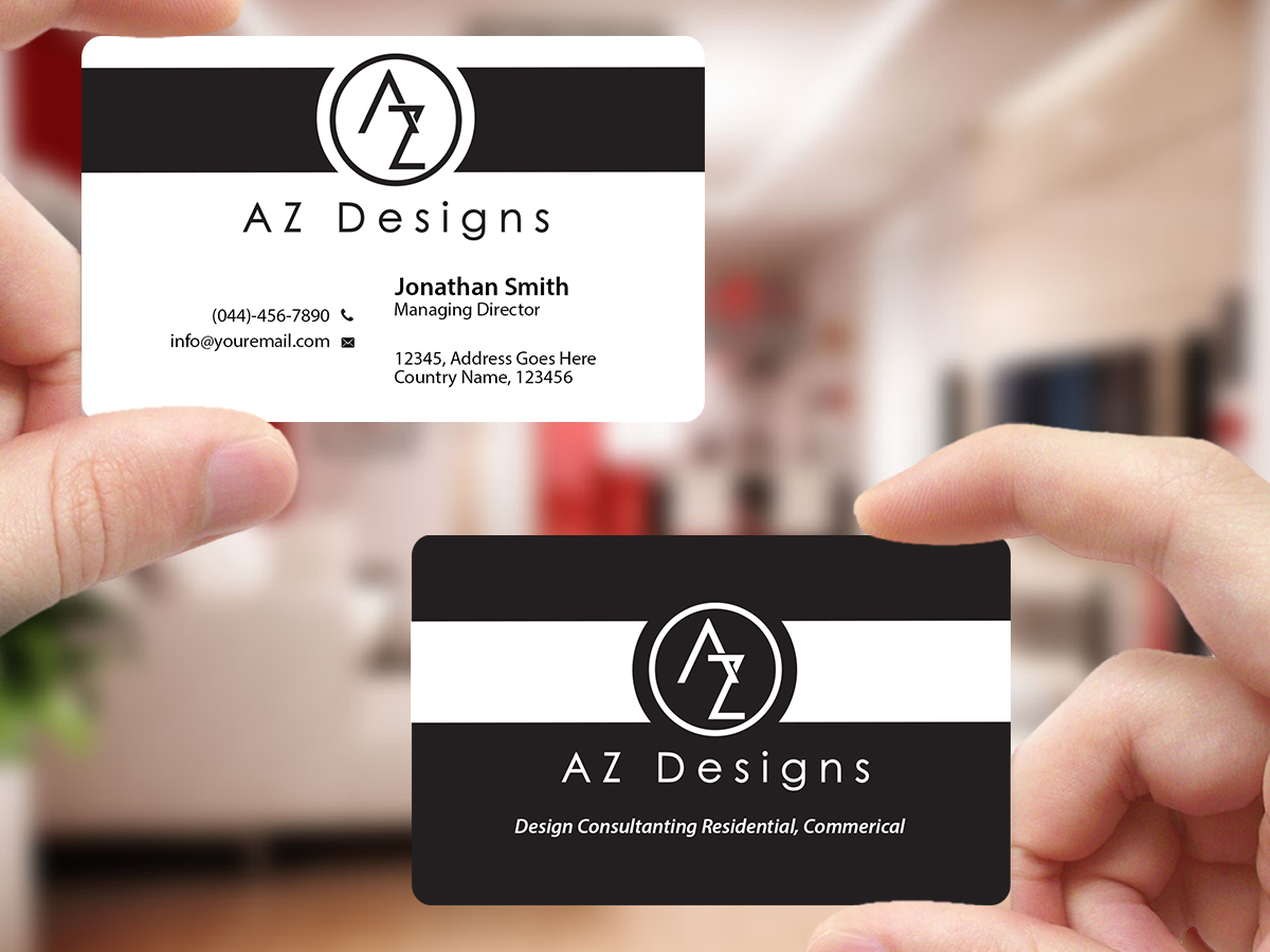 Design de Carte de Visite par Creations Box 2015 pour AZ Designs | Design #10744185