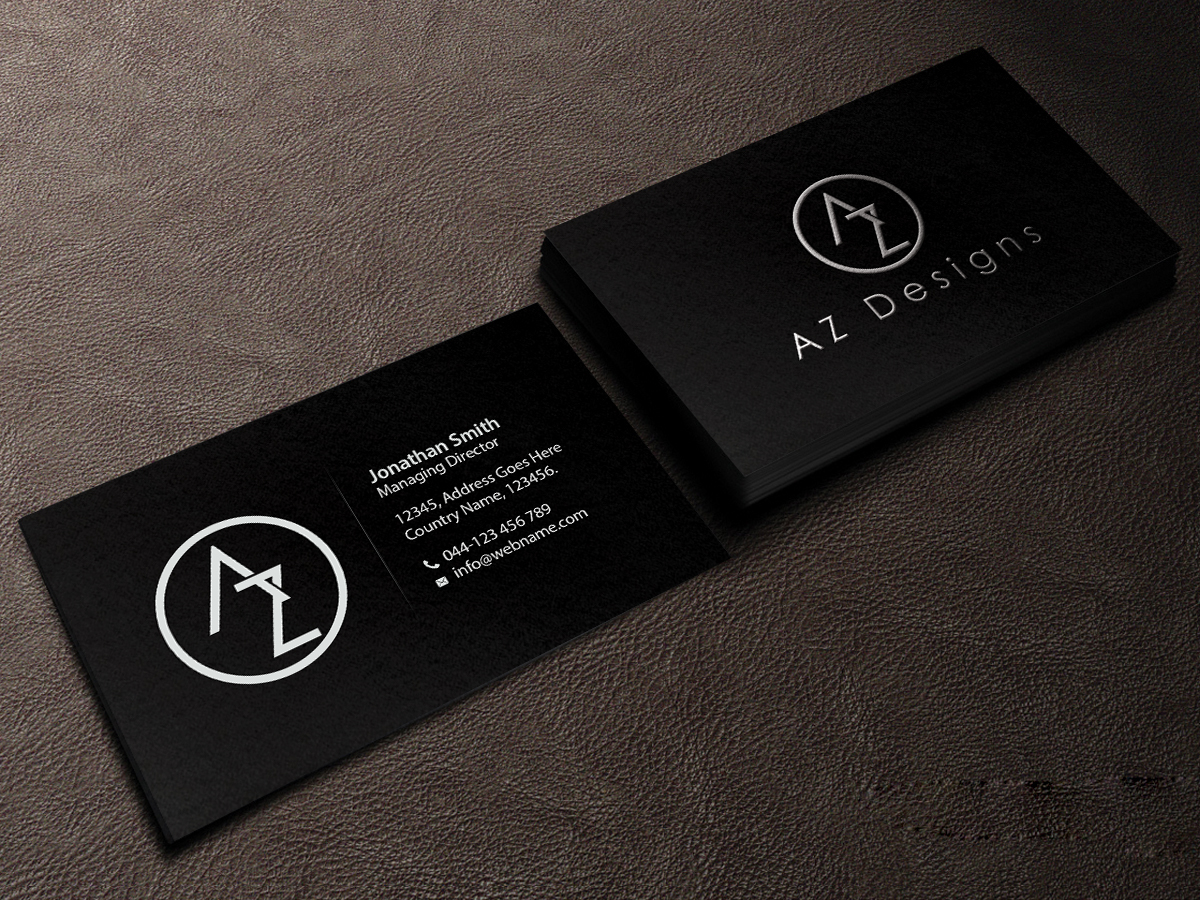 Business Card Design by Creations Box 2015 for AZ Designs | Design #10744188