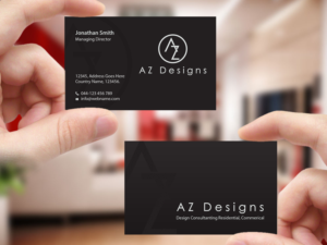Business Card Design by Creations Box 2015 for AZ Designs | Design: #10744197