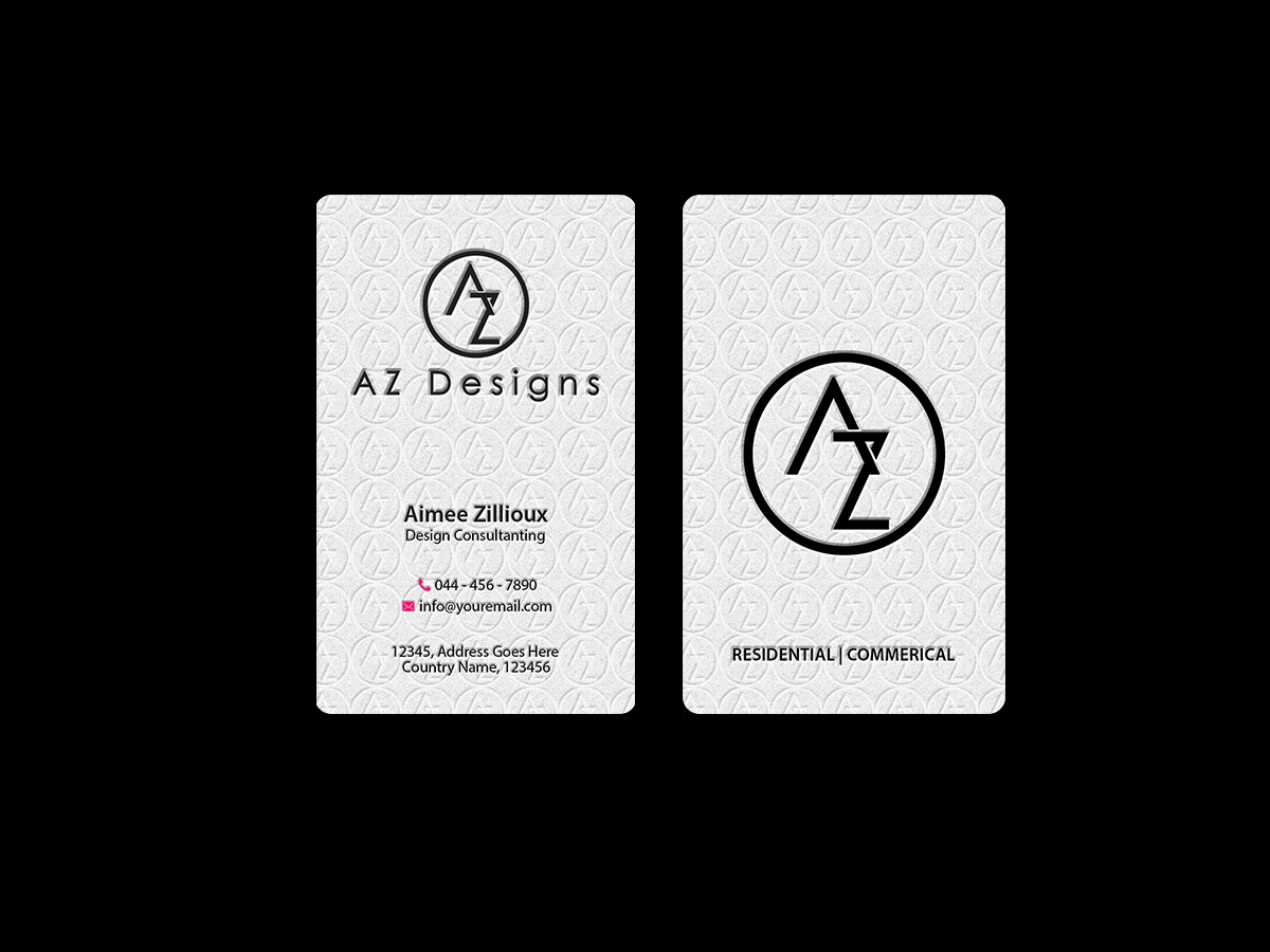 Business Card Design by Creations Box 2015 for AZ Designs | Design #10752473