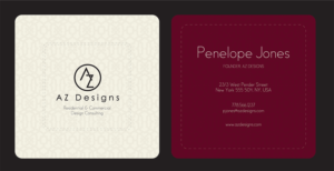 Visitenkarten-Design von sonawallaa für AZ Designs | Design #10725904