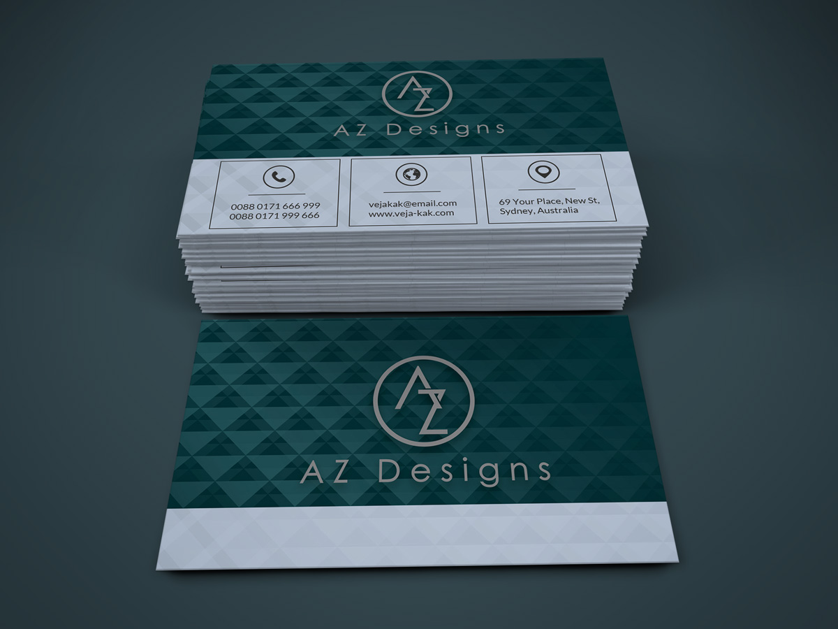 Business Card Design by shachibelani for AZ Designs | Design #10737000