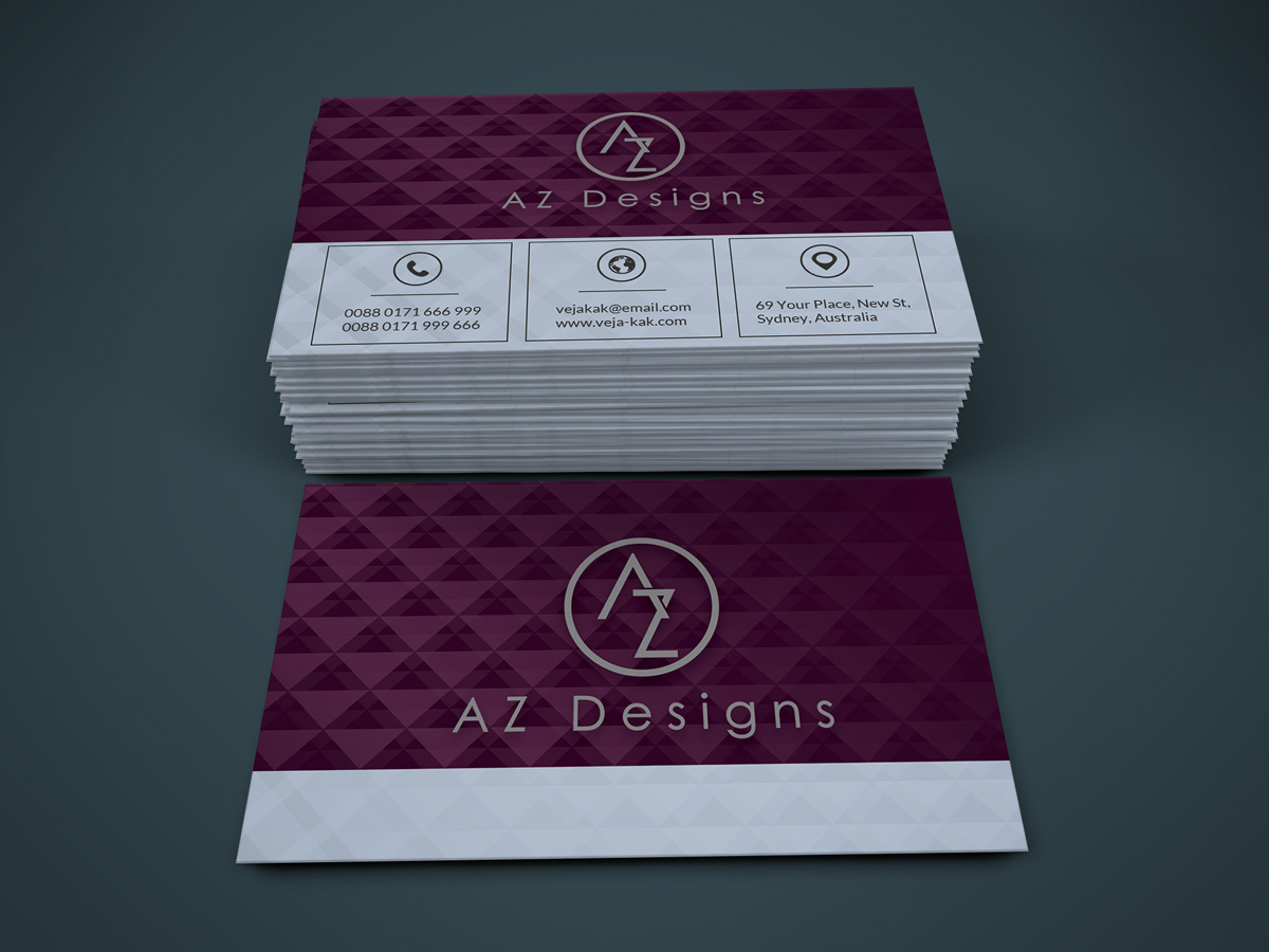 Design de Carte de Visite par shachibelani pour AZ Designs | Design #10737001