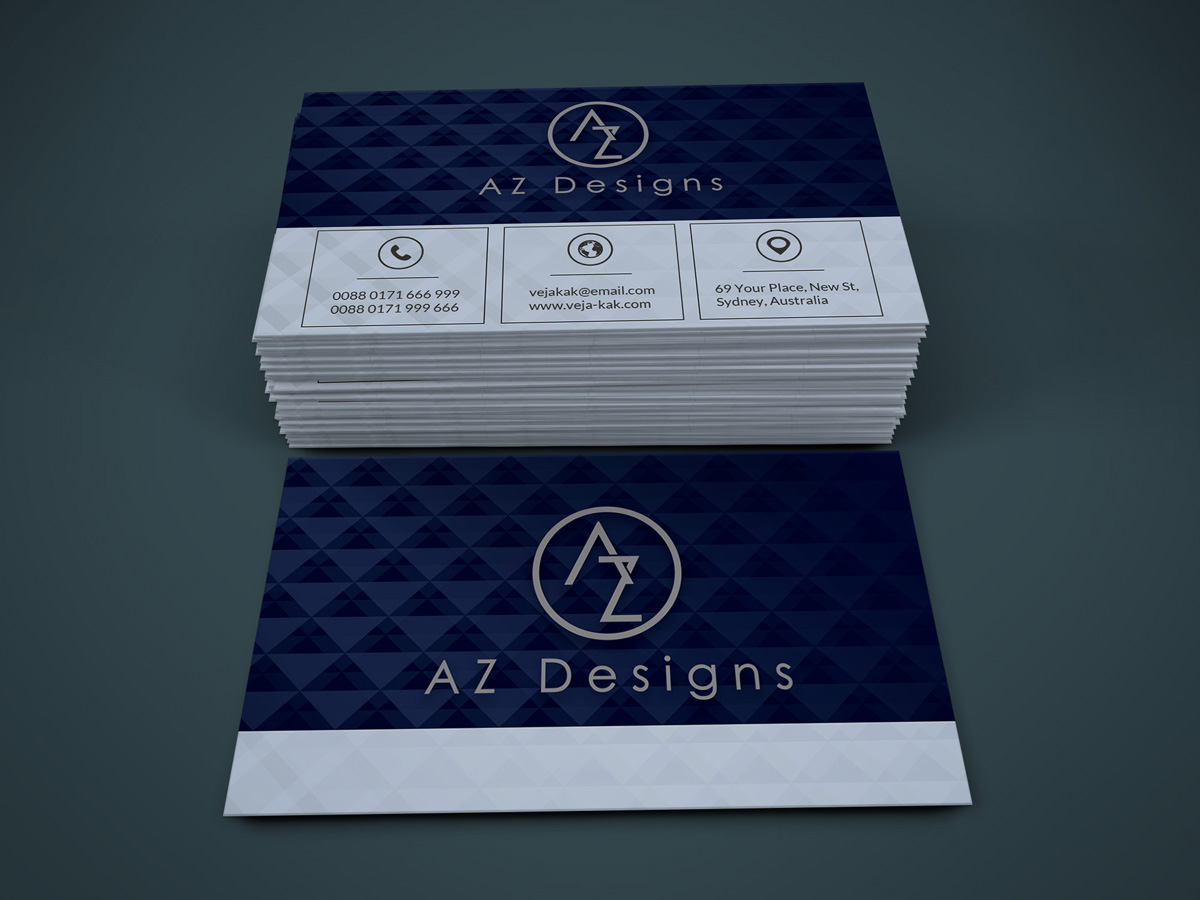 Design de Carte de Visite par shachibelani pour AZ Designs | Design #10737002