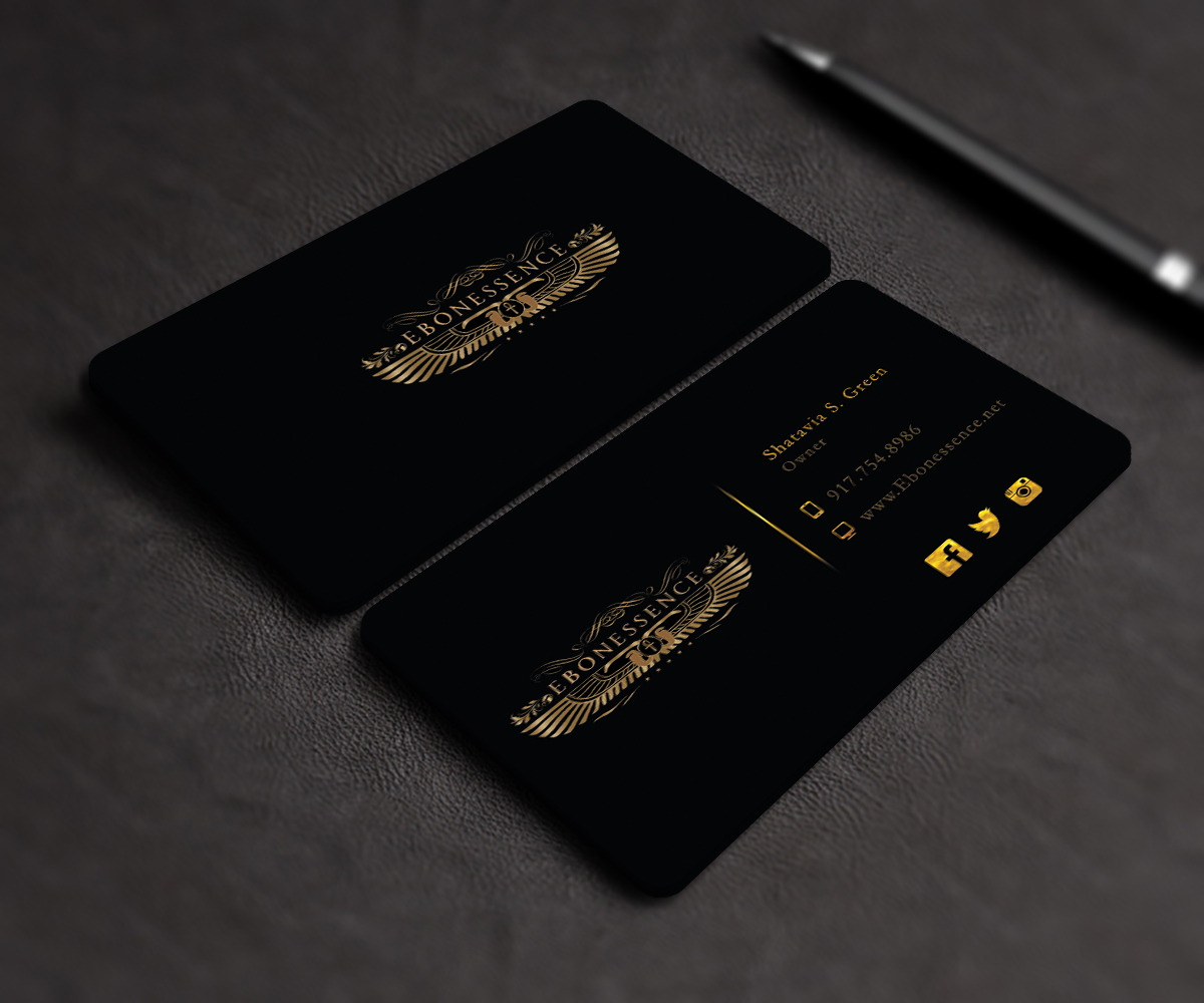Business Card Design by Stream Graphics for EBONESSENCE | Design #10772947