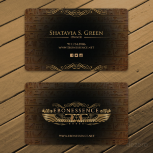 Business Card Design by Dezero for EBONESSENCE | Design: #10749558
