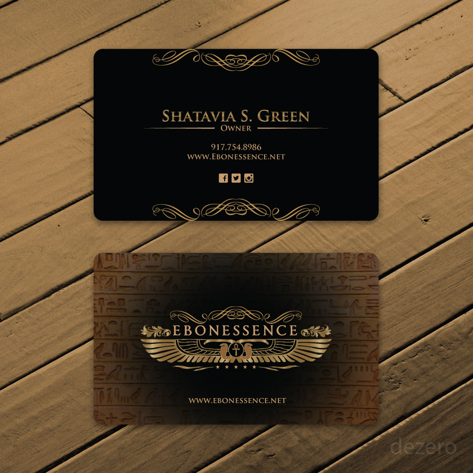Diseño de Tarjeta de Presentación por Dezero para EBONESSENCE | Diseño #10749559