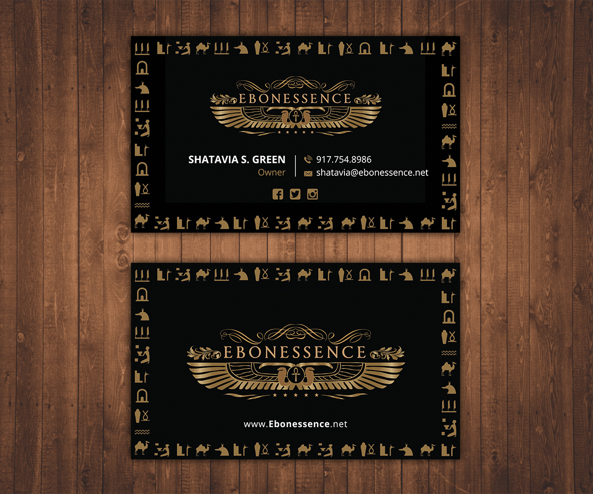 Business Card Design by Stylez Designz for EBONESSENCE | Design #10772650