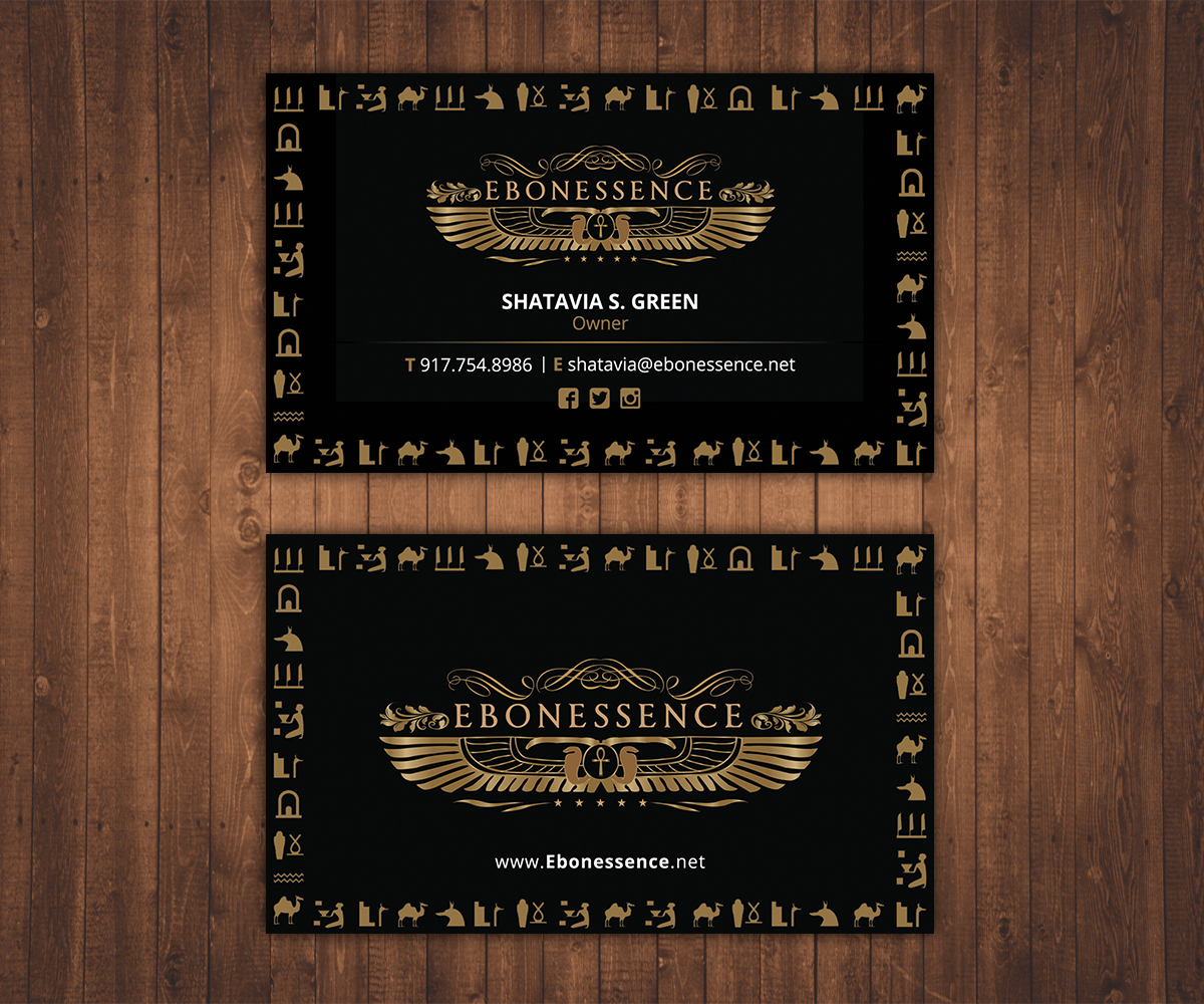Diseño de Tarjeta de Presentación por Stylez Designz para EBONESSENCE | Diseño #10784348