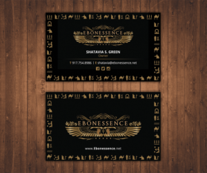 Business Card Design by Stylez Designz for EBONESSENCE | Design: #10784348