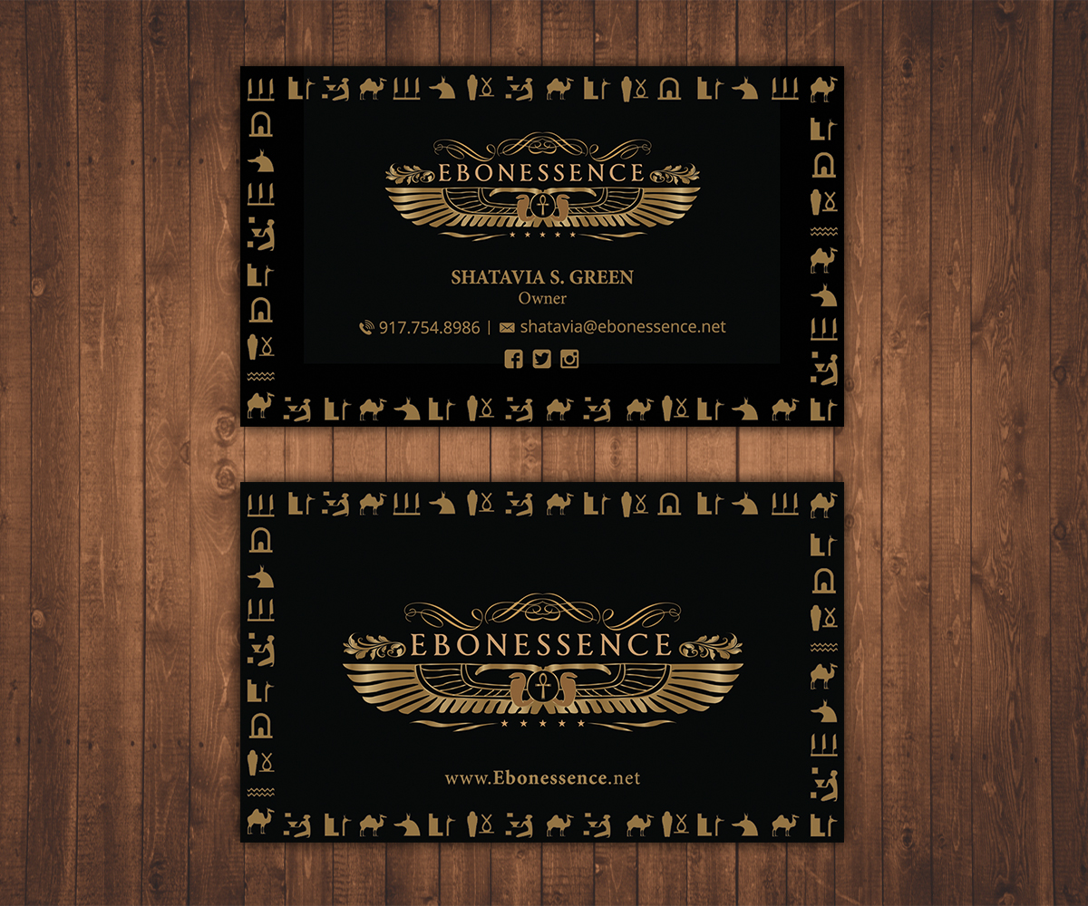 Business Card Design by Stylez Designz for EBONESSENCE | Design #10794930