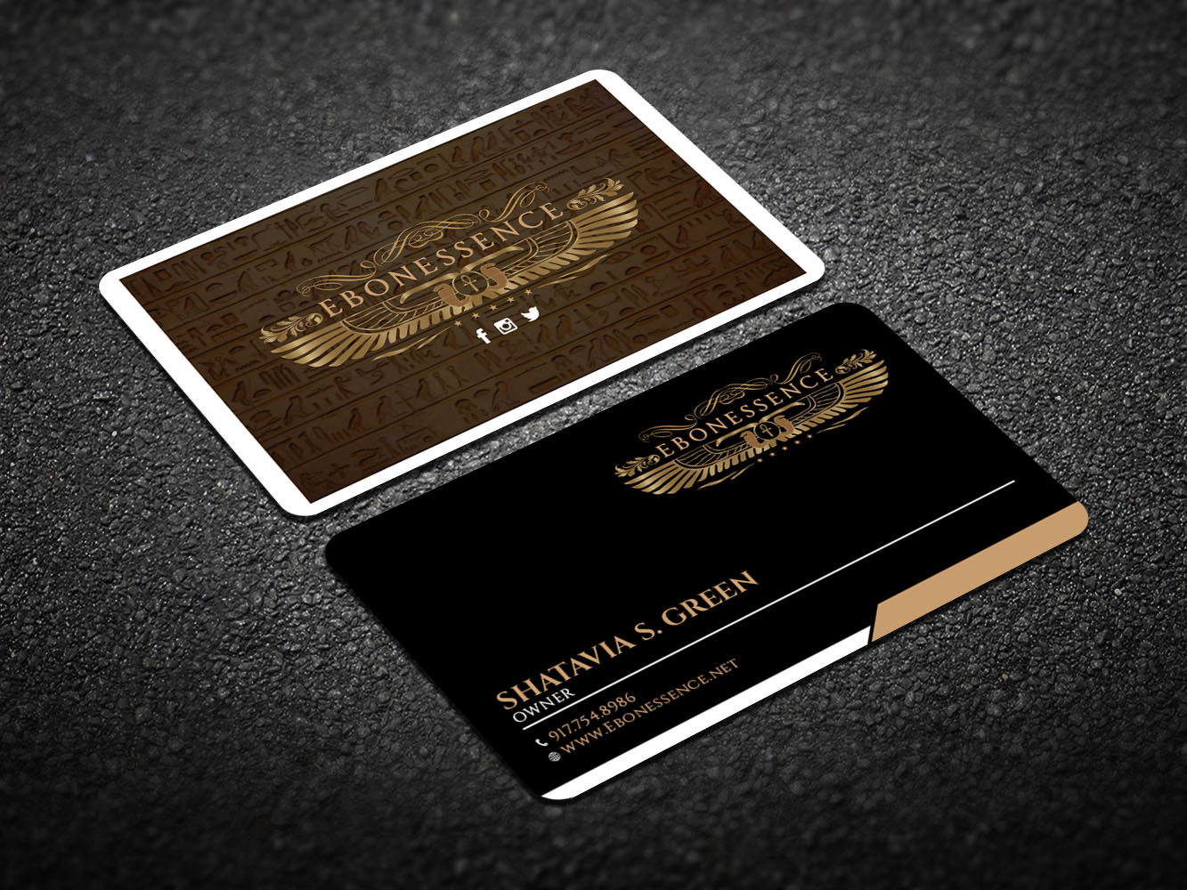 Business Card Design by Verified artistry (Design garden) for EBONESSENCE | Design #10729646