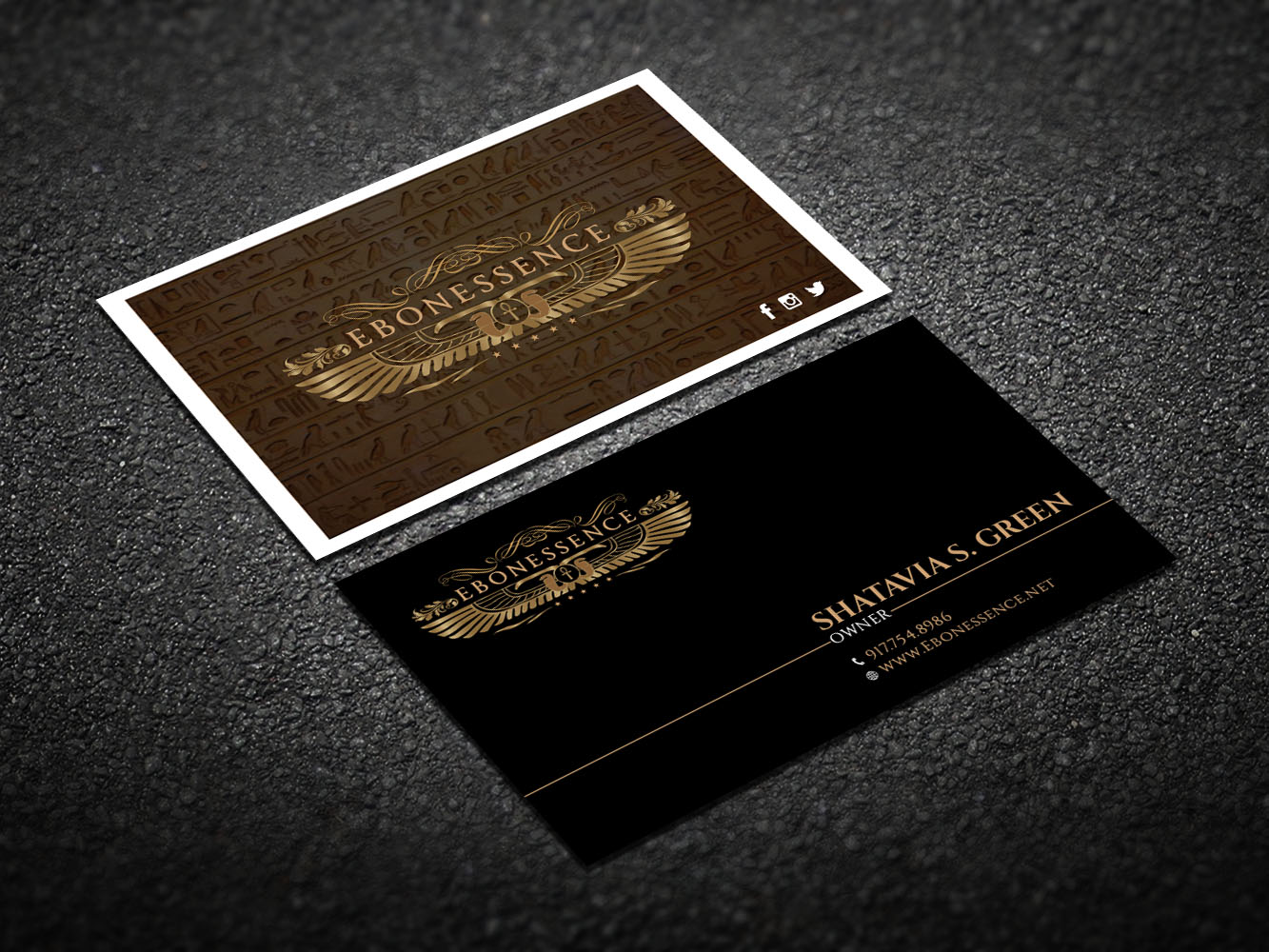 Business Card Design by Verified artistry (Design garden) for EBONESSENCE | Design #10729650