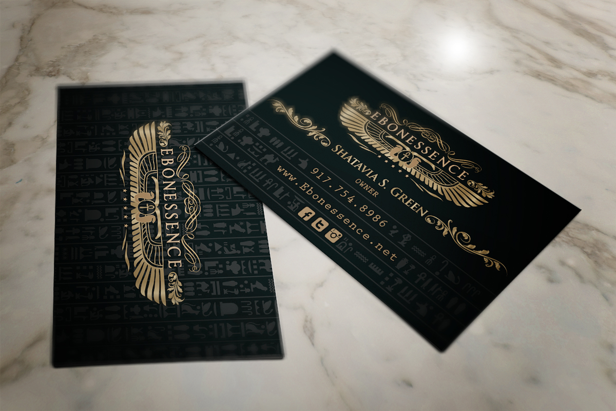 Diseño de Tarjeta de Presentación por Grafactory para EBONESSENCE | Diseño #10774813