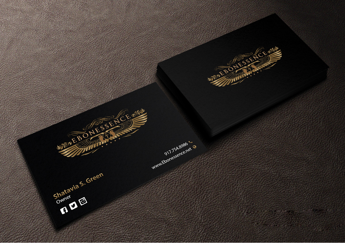 Business Card Design by Creations Box 2015 for EBONESSENCE | Design #10735829