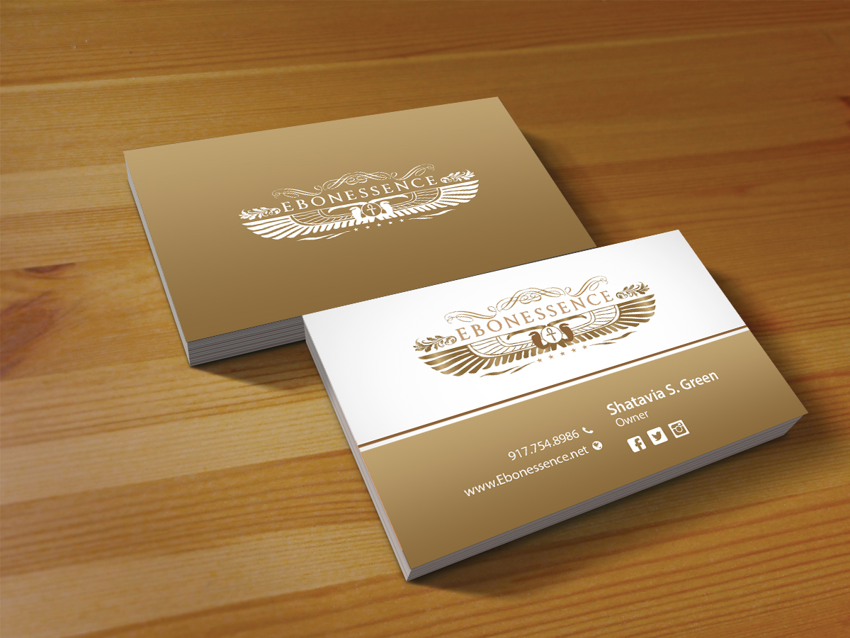 Business Card Design by Creations Box 2015 for EBONESSENCE | Design #10735835