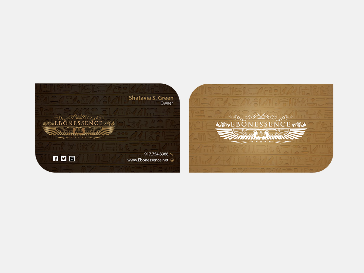 Business Card Design by Creations Box 2015 for EBONESSENCE | Design #10735839