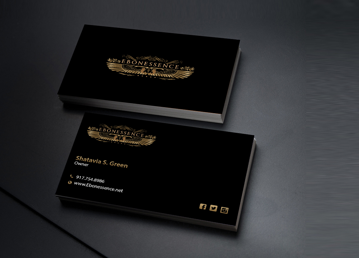 Business Card Design by Creations Box 2015 for EBONESSENCE | Design #10735840