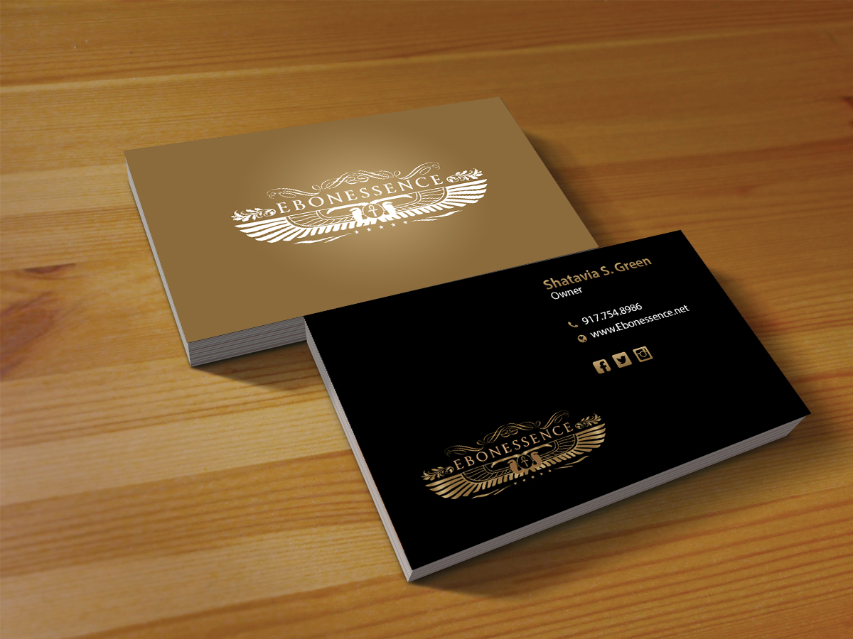 Business Card Design by Creations Box 2015 for EBONESSENCE | Design #10735841