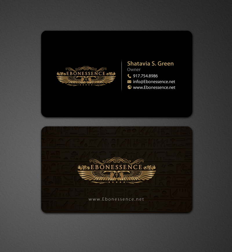 Business Card Design by chandrayaan.creative for EBONESSENCE | Design #10734464