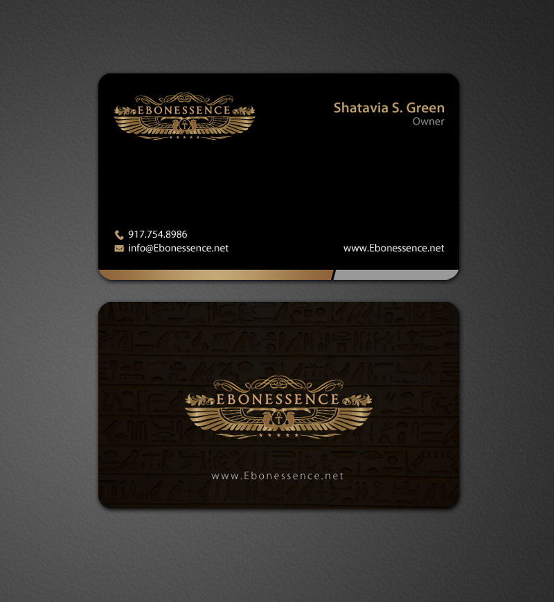 Business Card Design by chandrayaan.creative for EBONESSENCE | Design #10734467