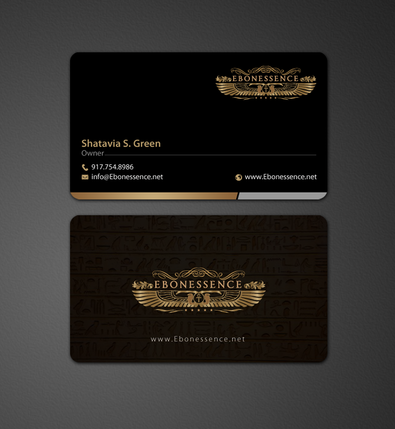 Business Card Design by chandrayaan.creative for EBONESSENCE | Design #10734468