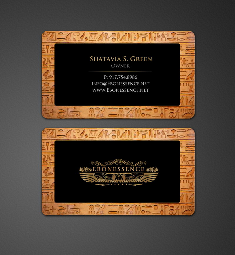 Business Card Design by chandrayaan.creative for EBONESSENCE | Design #10734470