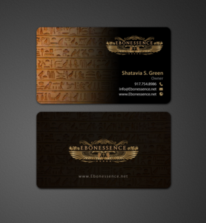 Business Card Design by chandrayaan.creative for EBONESSENCE | Design: #10741376