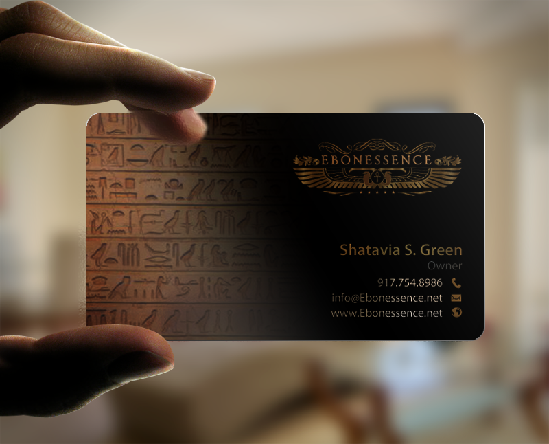 Business Card Design by chandrayaan.creative for EBONESSENCE | Design #10741377