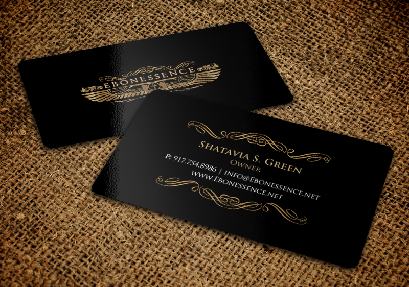Business Card Design by chandrayaan.creative for EBONESSENCE | Design #10741381