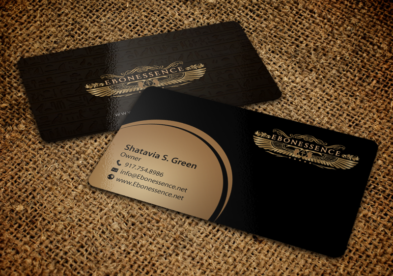 Business Card Design by chandrayaan.creative for EBONESSENCE | Design #10741383