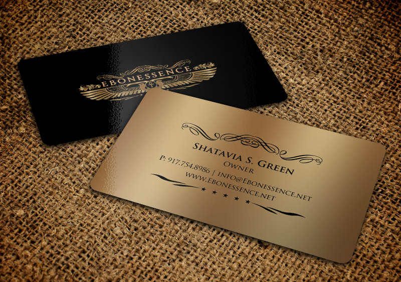 Business Card Design by chandrayaan.creative for EBONESSENCE | Design #10741384