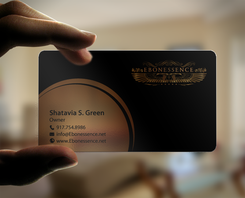 Business Card Design by chandrayaan.creative for EBONESSENCE | Design #10741385