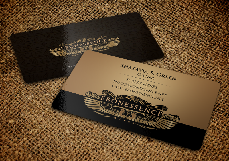 Business Card Design by chandrayaan.creative for EBONESSENCE | Design #10741389