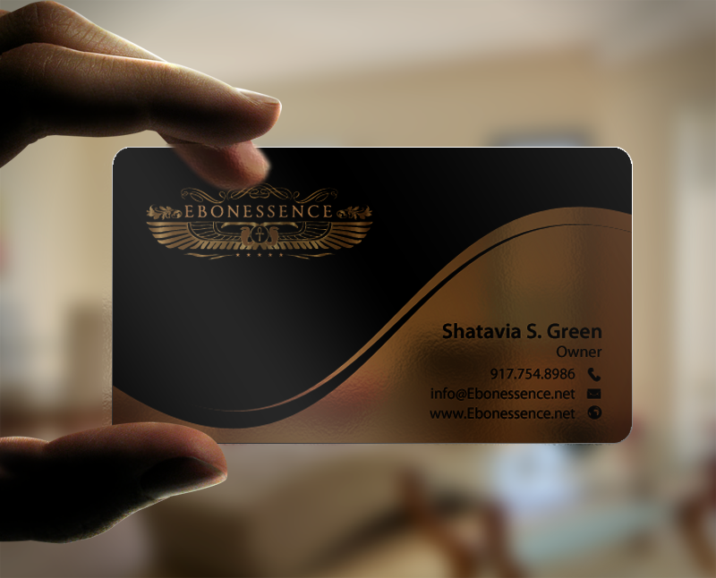 Business Card Design by chandrayaan.creative for EBONESSENCE | Design #10741390