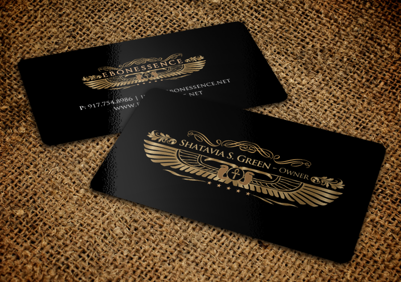 Business Card Design by chandrayaan.creative for EBONESSENCE | Design #10741391