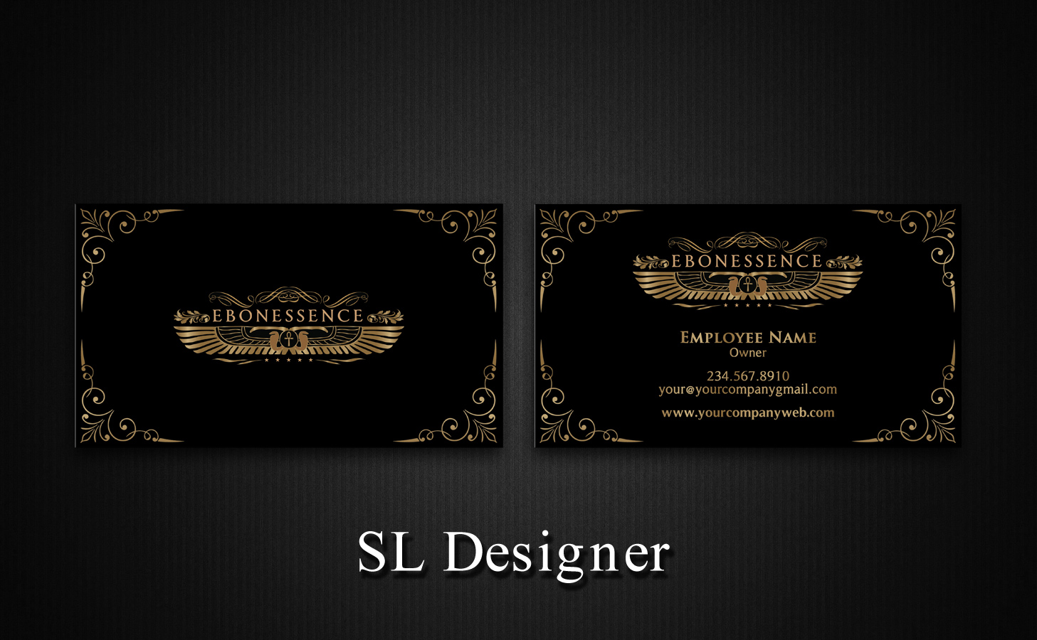 Business Card Design by SL Designer for EBONESSENCE | Design #10725056