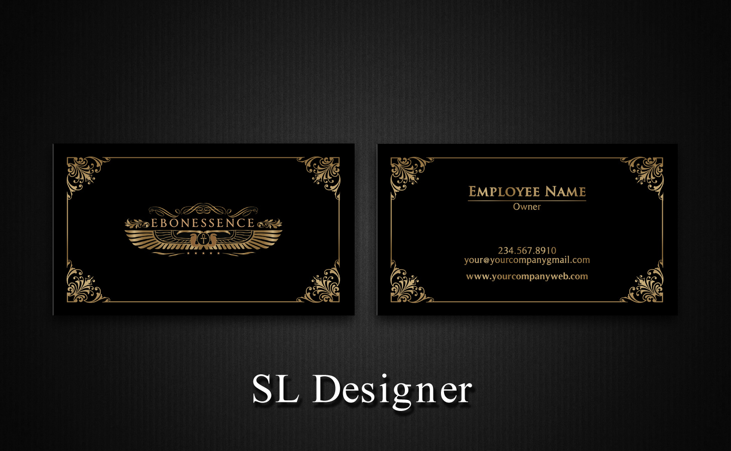 Business Card Design by SL Designer for EBONESSENCE | Design #10725062