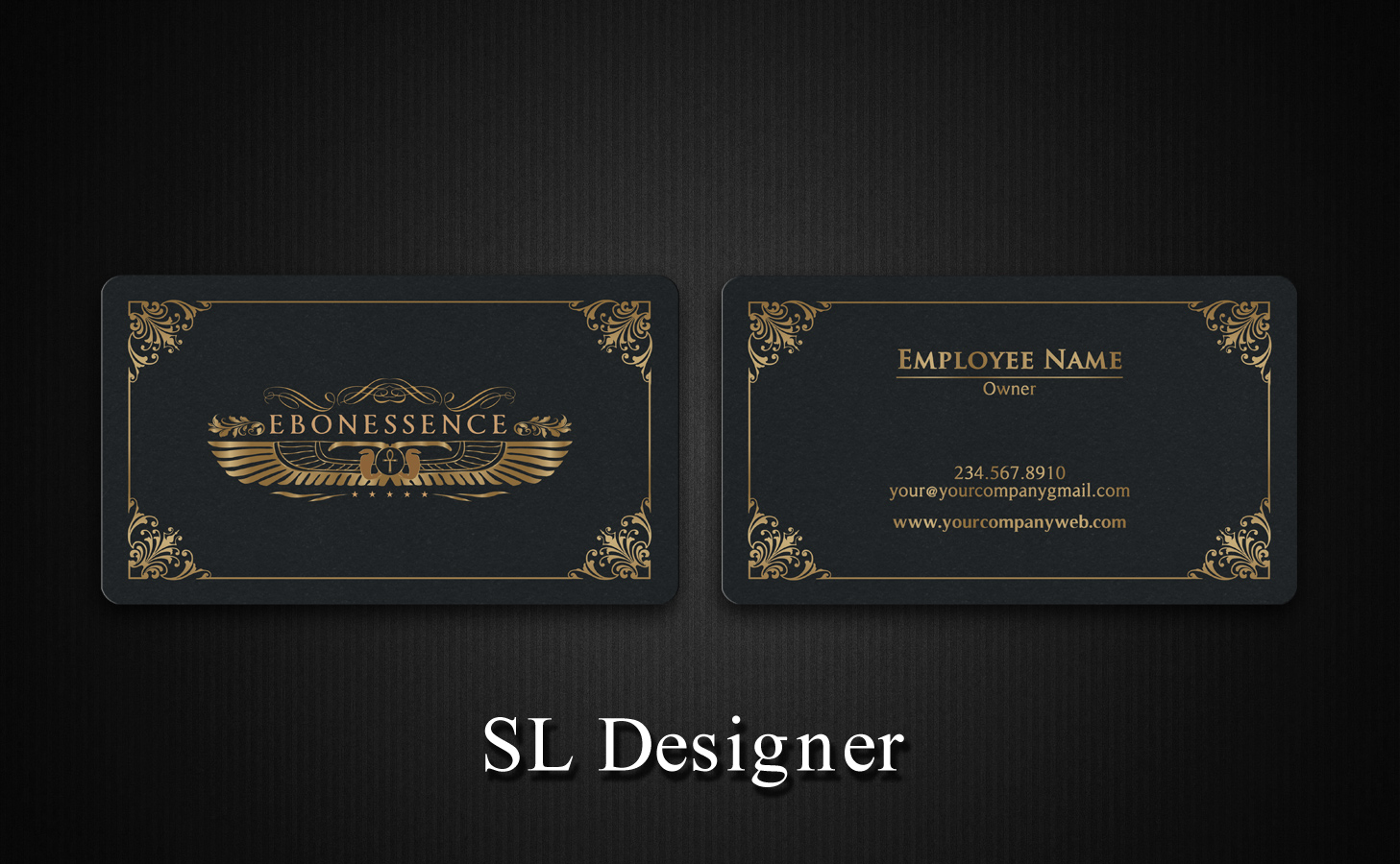 Business Card Design by SL Designer for EBONESSENCE | Design #10725063