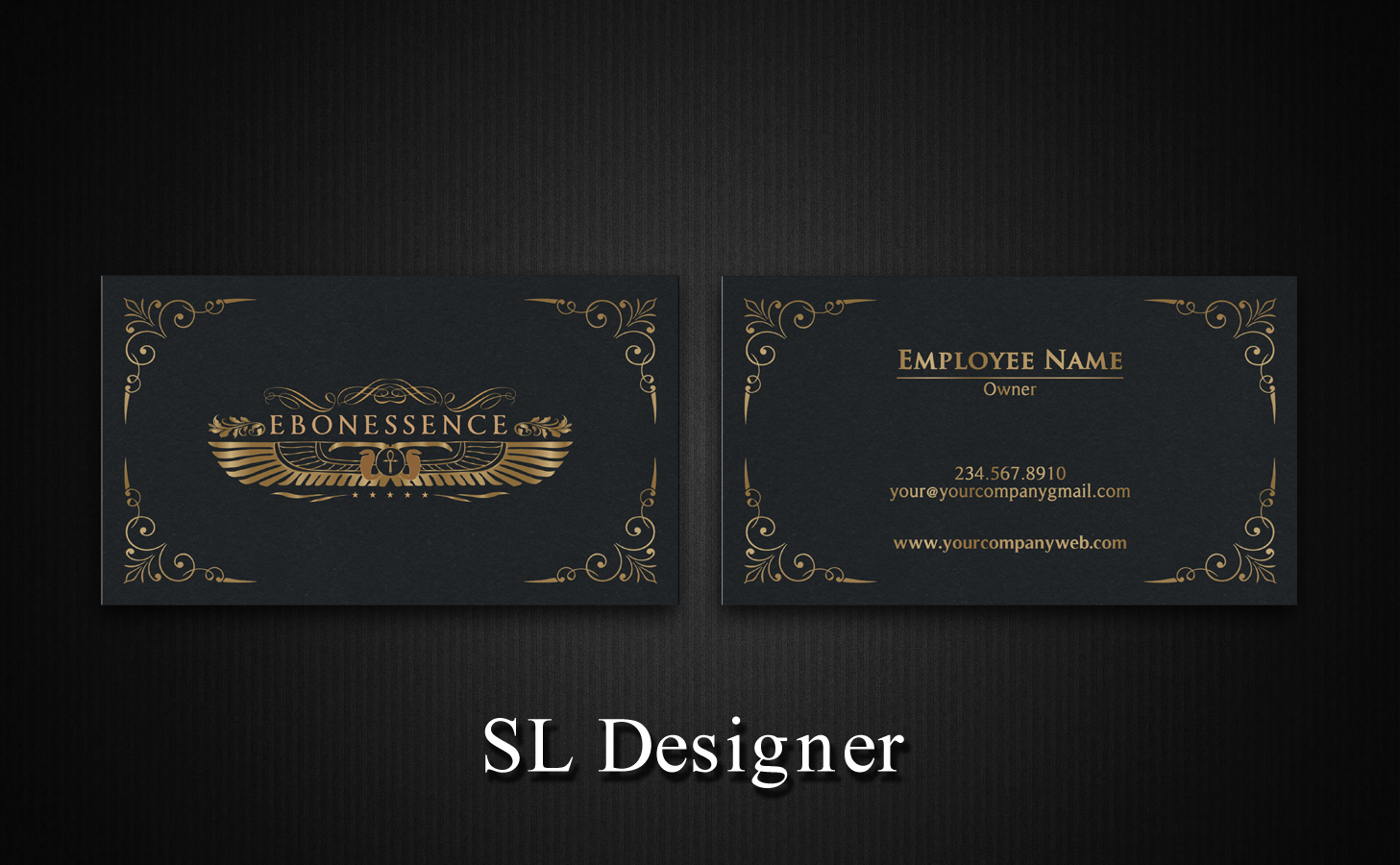 Business Card Design by SL Designer for EBONESSENCE | Design #10725064